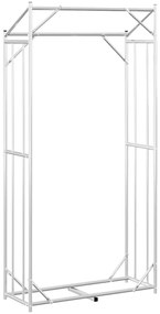 Rack de lenha com tampa de chuva 100x40x200 cm aço galvanizado