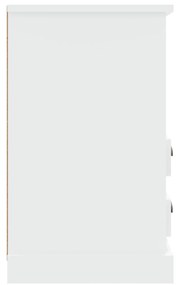 Mesa de cabeceira 43x36x60 cm branco brilhante