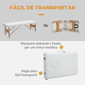 Marquesa de Massagem Dobrável Mesa de Massagem Portátil com Apoio para