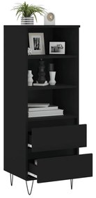 Aparador alto 40x36x110 cm derivados de madeira preto