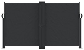 Toldo lateral retrátil 140x600 cm preto