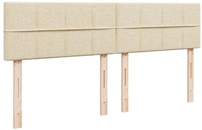 Cama com molas/colchão 200x200 cm tecido cor creme