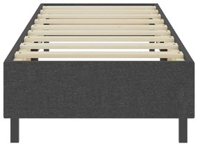 Cama boxspring 100x200 cm tecido cinzento
