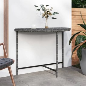 vidaXL Mesa de jardim 100x50x75 cm vime PE cinzento