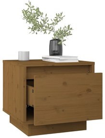 Mesas de cabeceira 2 pcs 35x34x32 cm pinho maciço castanho mel