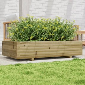vidaXL Vaso/floreira de jardim 110x60x26,5 madeira de pinho impregnada