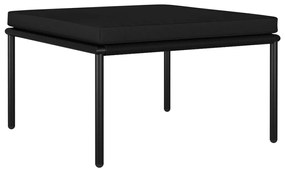 8 pcs conjunto lounge de jardim c/ almofadões PVC preto