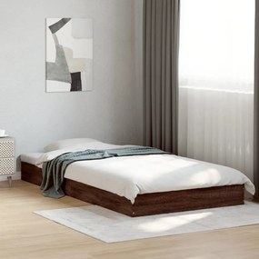 vidaXL Estrutura cama s/ colchão derivados madeira carvalho castanho
