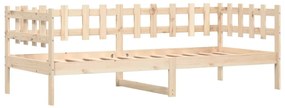 Sofá-cama sem colchão 90x200 cm madeira de pinho maciça