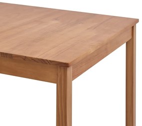 Mesa de jantar 180x90x73 cm madeira de pinho castanho mel