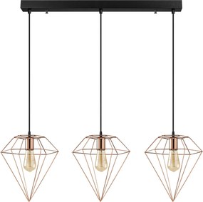 Candeeiro Suspenso Elmas – Cobre – 100 x 30 cm