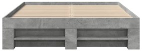 Estrutura de cama 120x200 cm derivados de madeira cinza cimento