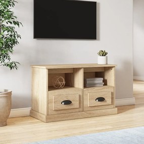vidaXL Móvel p/ TV 80x35x50 cm derivados de madeira carvalho sonoma