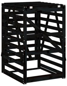 Abrigo para caixote do lixo 84x90x128,5 cm pinho maciço preto