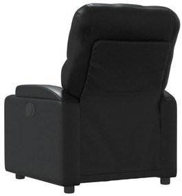 Poltrona reclinável couro artificial preto