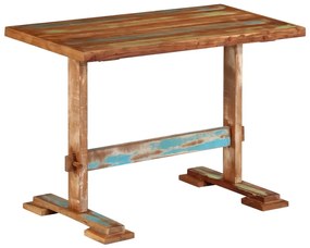 Mesa de jantar 110x55x78 cm madeira recuperada maciça