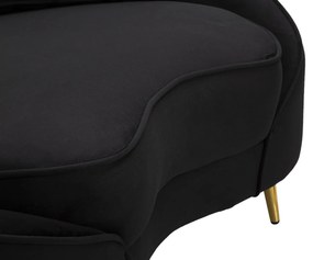 SOFÁ DE 2 LUGARES OSLO COM ALMOFADAS PRETO 148X84X68 CM