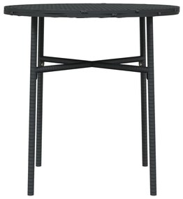 Mesa de centro 45 cm vime PE preto