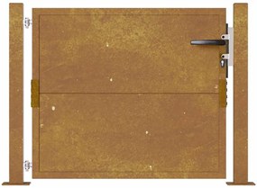 Portão de jardim 105x80 cm aço corten