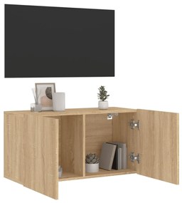 Móvel de parede para TV 80x30x41 cm carvalho sonoma
