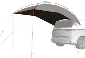 vidaXL Tenda de carro impermeável cinzento e laranja