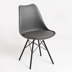 Cadeira Tilsen Metalizada - Cinza escuro
