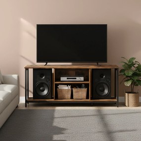Móvel para televisão 147 x 40 x 50 cm castanho-preto