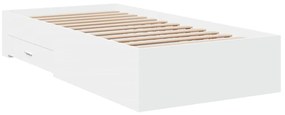 Estrutura cama c/ gavetas 90x190 cm derivados de madeira branco