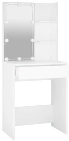 Toucador com LEDs 60x40x140 cm branco