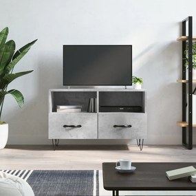 vidaXL Móvel p/ TV 80x36x50 cm madeira processada cinzento cimento