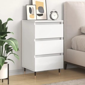vidaXL Mesa de cabeceira 40x35x69 cm derivados de madeira branco