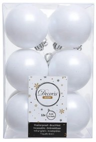 Bolas de Natal Decoris Branco (ø6 cm)