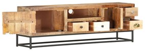 Móvel de TV 120x30x40 cm madeira recuperada maciça