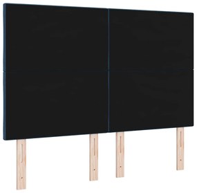Cabeceira vidaXL Design de Blocos de Diamante Azul 144 cm Tecido