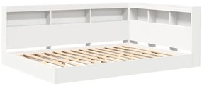 Cama Estante Branca 160 x 200 cm em Madeira de Engenharia