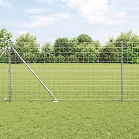 vidaXL Cerca Euro com 7 postes de cravo 1x10 m Aço Galvanizado
