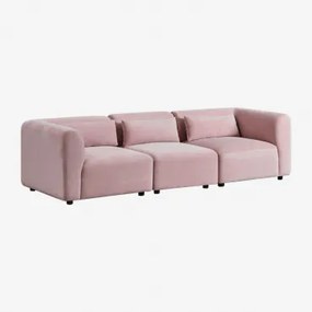 Sofá Modular Fogler De 3 Peças Bombazina Rosé - Sklum