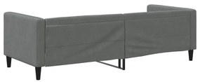 Sofá-cama 80x200 cm tecido cinzento-escuro