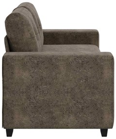 Sofá Loveseat vidaXL Cinza Escuro 140 cm em Couro Sintético