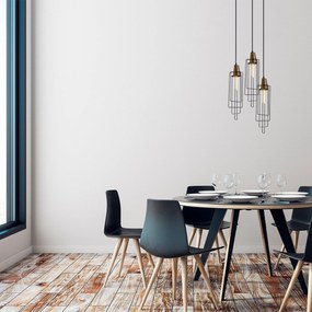 Candeeiro Chandelier Wire – Preto – 36 x 36 cm