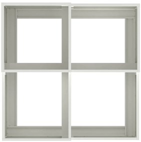 Jardineira vidaXL 100x100x48 cm Aço Branco