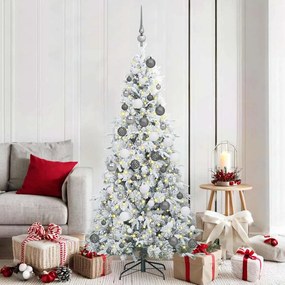 vidaXL Árvore de Natal Articulada Artificial Branco 180 cm PE e PVC
