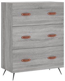 Armário alto 69,5x34x180 cm derivados de madeira sonoma cinza
