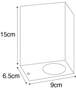 Candeeiro de parede moderno ouro antigo 2 luzes IP44 - Baleno Design,Moderno