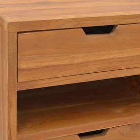 Mesa de cabeceira 40x30x76 cm madeira de teca maciça