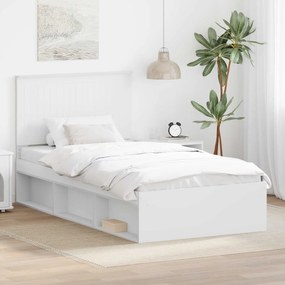 vidaXL Estrutura da Cama com cabeceira Branco 100 x 200 cm