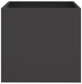 Vasos/floreiras 2 pcs 49x47x46 cm aço preto