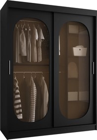 Roupeiro Hartford 519, Preto, 200x150x62cm, 125 kg, Portas para roupeiro: Deslizante