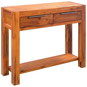 vidaXL Mesa consola madeira de acácia maciça 86x30x75 cm