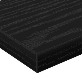 Conjunto com 4 Prateleiras Preto Carvalho 60x10x1,5 cm Madeira de Enge